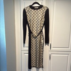 Tory Burch Cream Sheath Dress Long Sleeve Cocktail